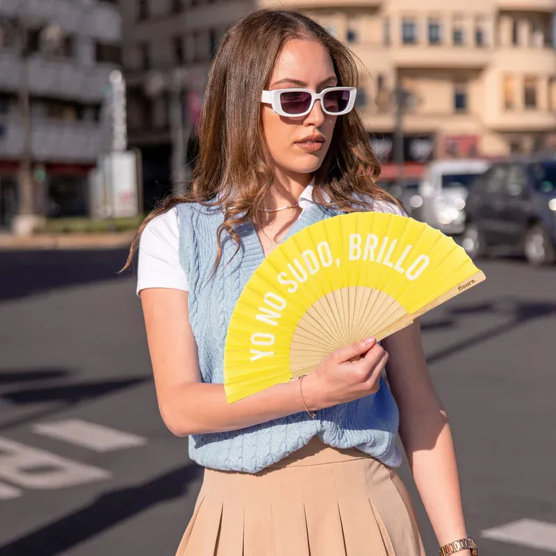 Fisura Abanico Yo No Sudo, Brillo - Yellow 3.webp