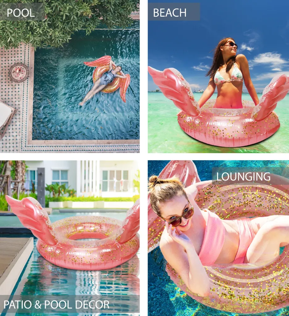 Pool Party Angel Wings Tube Rose Gold 3.webp