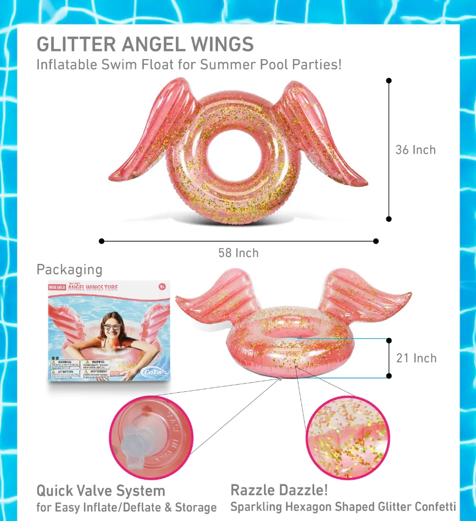 Pool Party Angel Wings Tube Rose Gold 2.webp
