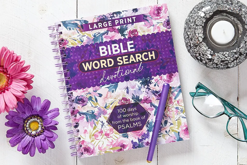 Broadstreet Bible Word Search Devotional - Large Print - 100 Days.webp