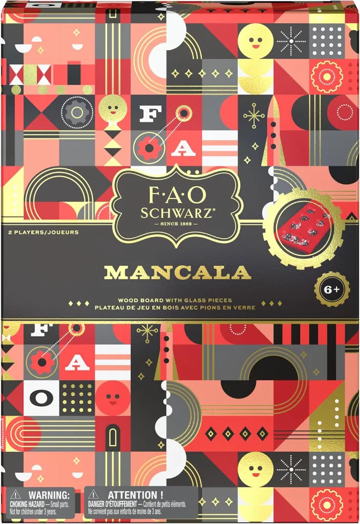 FAO Schwarz Mancala - Wood Board with Glass Pieces 2.webp