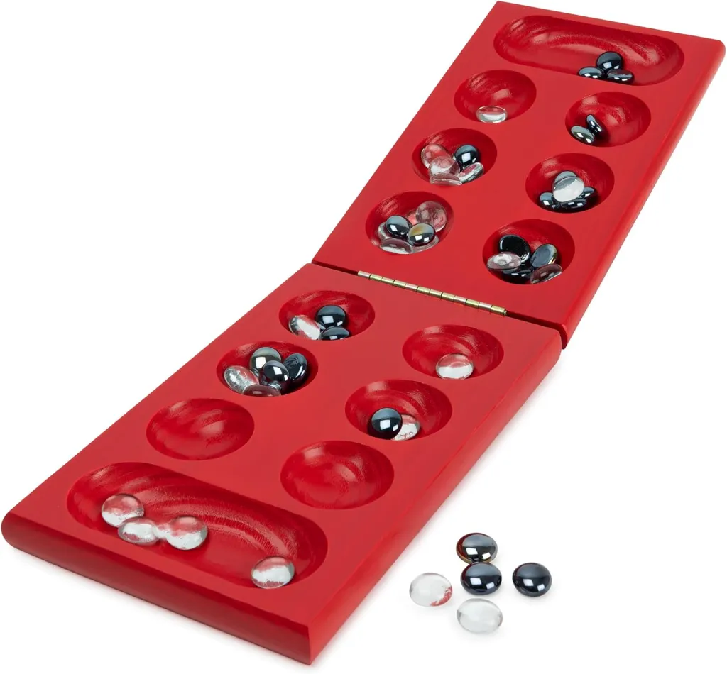 FAO Schwarz Mancala - Wood Board with Glass Pieces 3.webp
