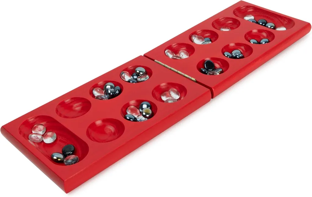 FAO Schwarz Mancala - Wood Board with Glass Pieces 4.webp