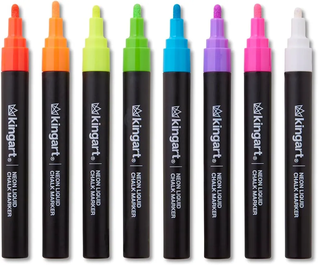Kingart® Liquid Chalk Markers - Neon Palette (8 Units) 6.webp