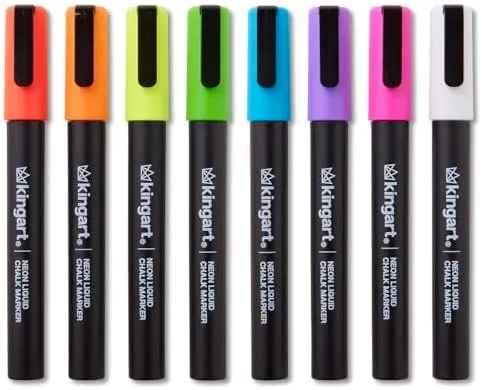 Kingart® Liquid Chalk Markers - Neon Palette (8 Units) 7.webp