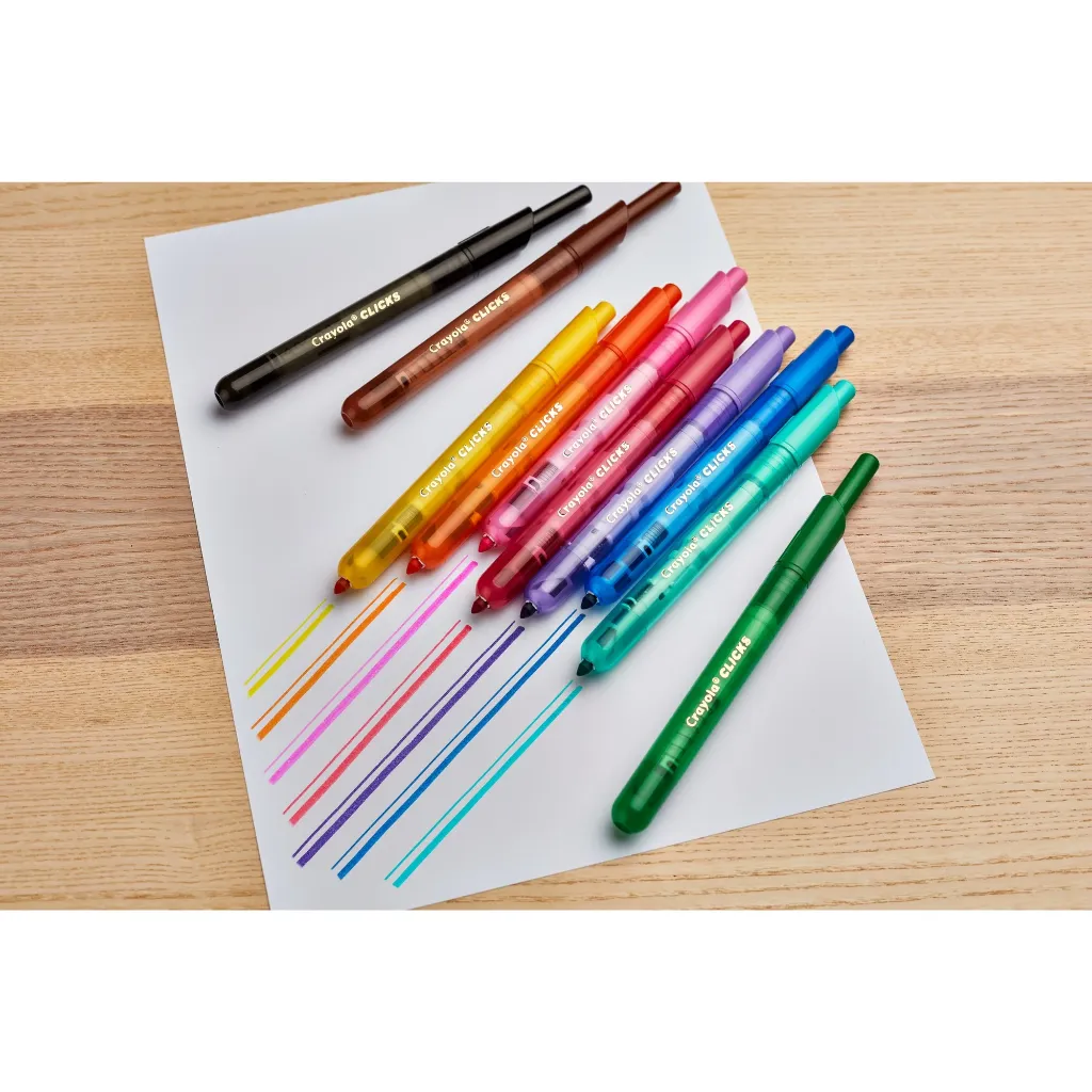 Crayola® Clicks Retractable Markers™ (10 Washable Markers) 3.webp