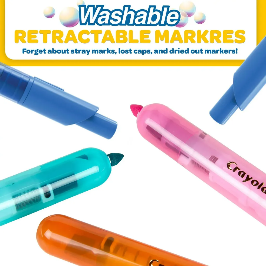 Crayola® Clicks Retractable Markers™ (10 Washable Markers) 4.webp