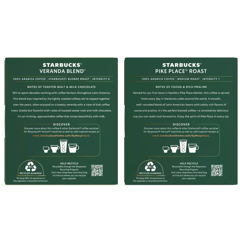 Starbucks Vertuo Line Medium Roast Dual Pack Coffee - 7.04oz16ct 2.webp