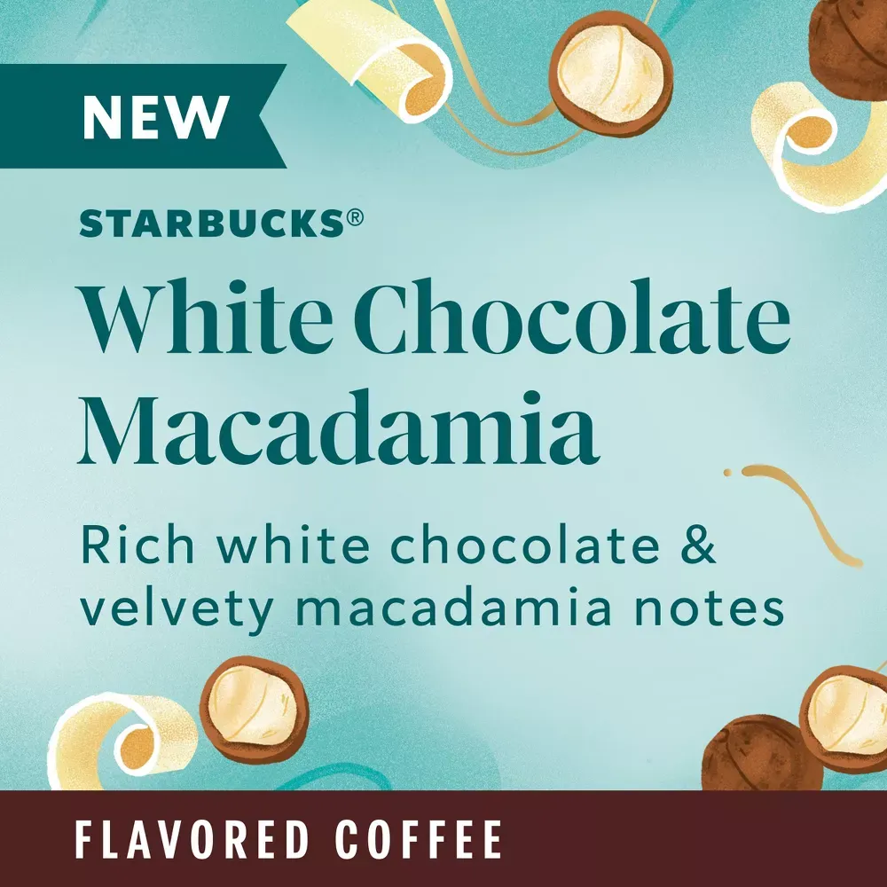 Starbucks White Chocolate Macadamia Nut Light Roast Keurig K-Cup Coffee Pods - 22ct 7
