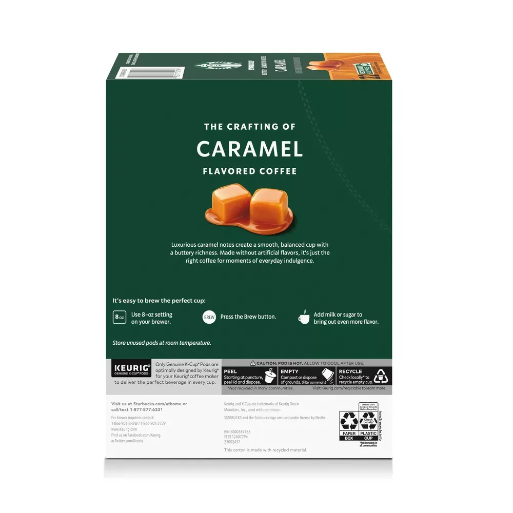 Starbucks Caramel Flavored Light Roast Keurig K-Cup Coffee Pods - 22ct 8.webp
