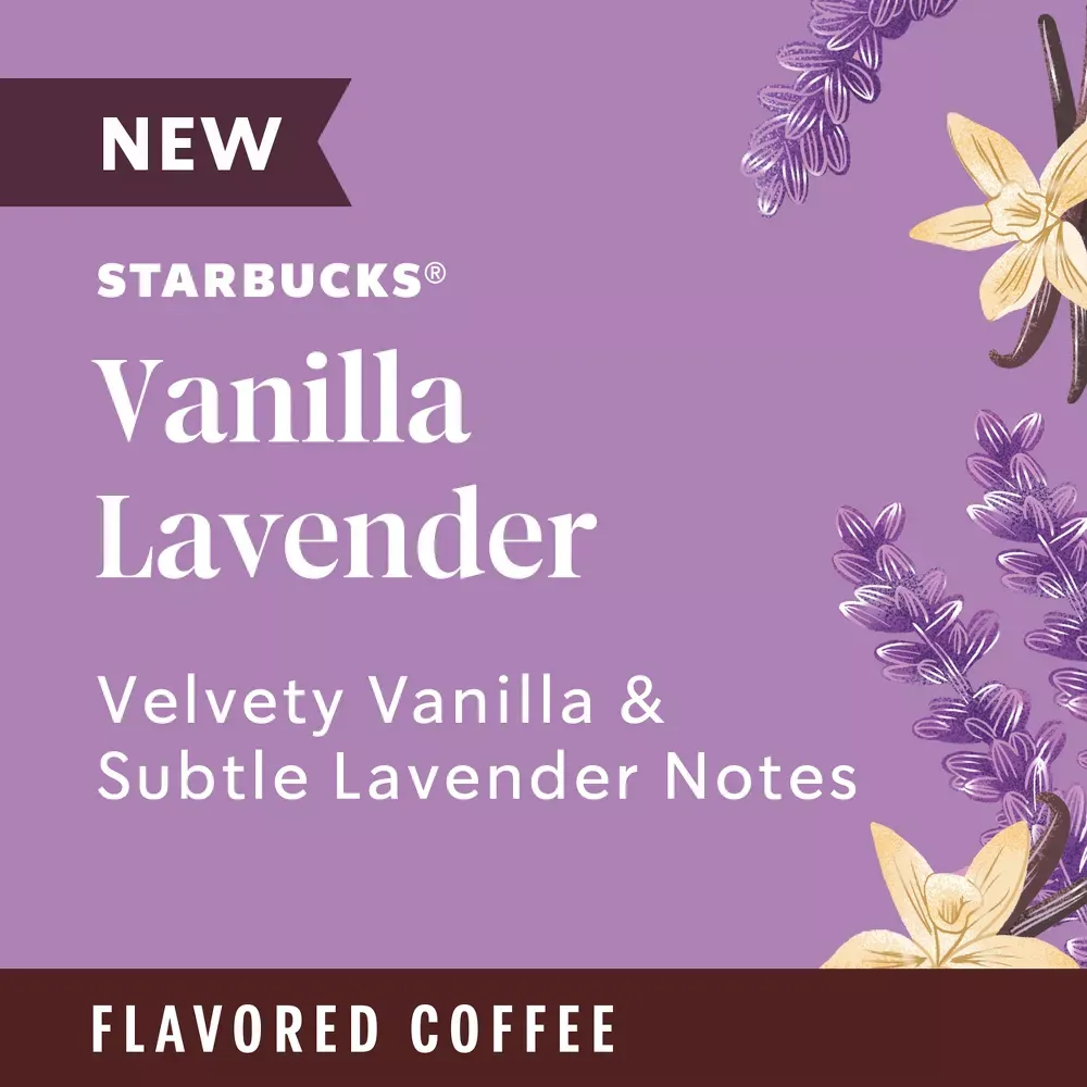 Starbucks Lavender Vanilla Flavor Light Roast Keurig K-Cup Coffee Pods - 22ct 10.webp