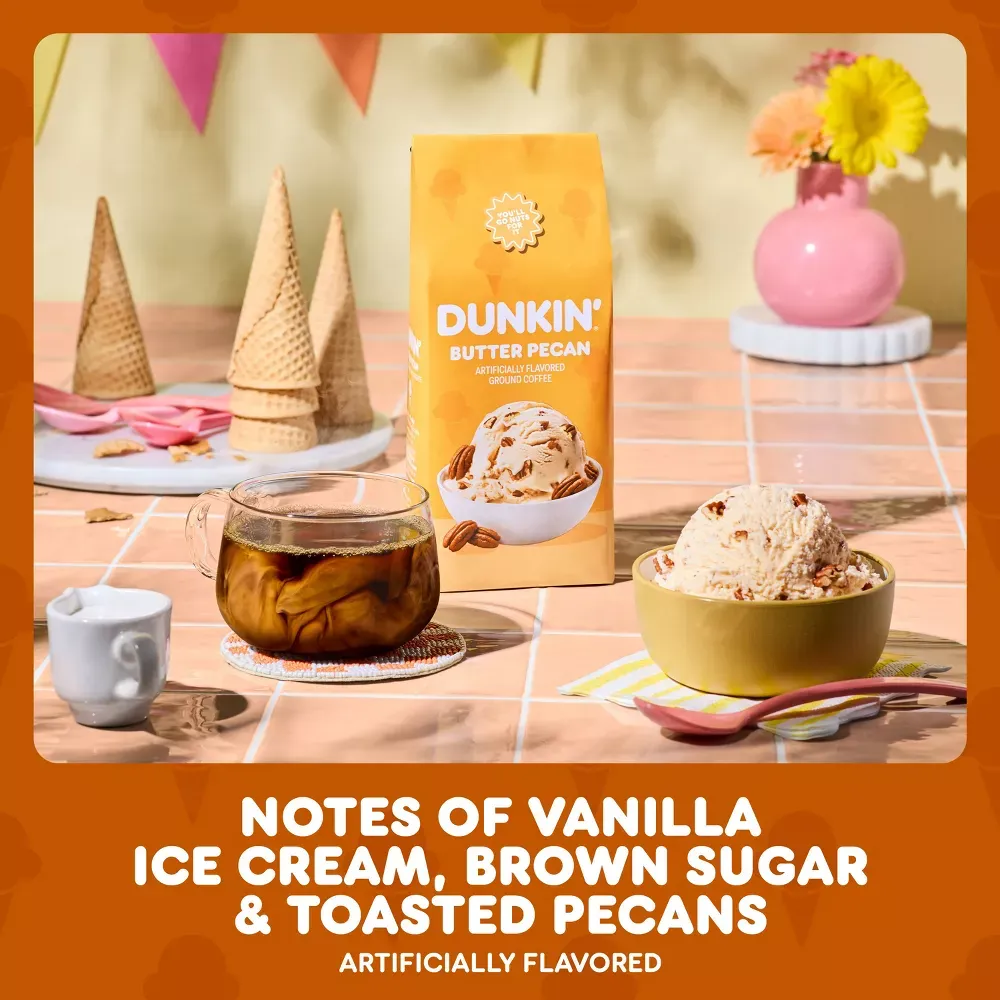 Dunkin' Butter Pecan Flavored Medium Roast Ground Coffee - 11oz 7.webp