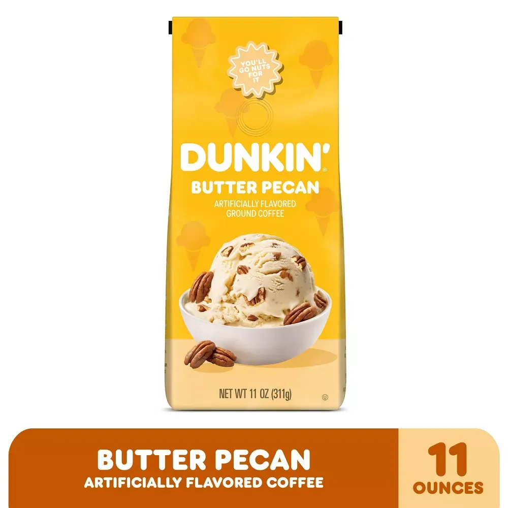 Dunkin' Butter Pecan Flavored Medium Roast Ground Coffee - 11oz 3.webp
