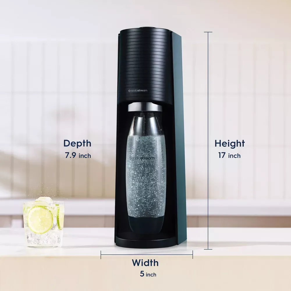 SodaStream Terra Sparkling Water Maker with CO2 and Carbonating Bottle Black 10.webp