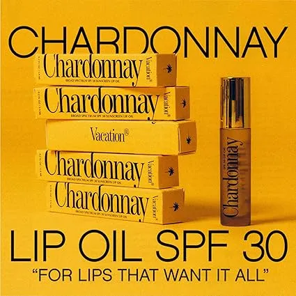 Vacation Chardonnay Broad Spectrum #SFP 30 Sunscreen Lip Oil - (0.2 FL OZ )1.webp
