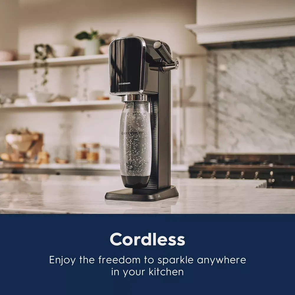 SodaStream Art Sparkling Water Maker with CO2 and Carbonating Bottle Black 6.webp