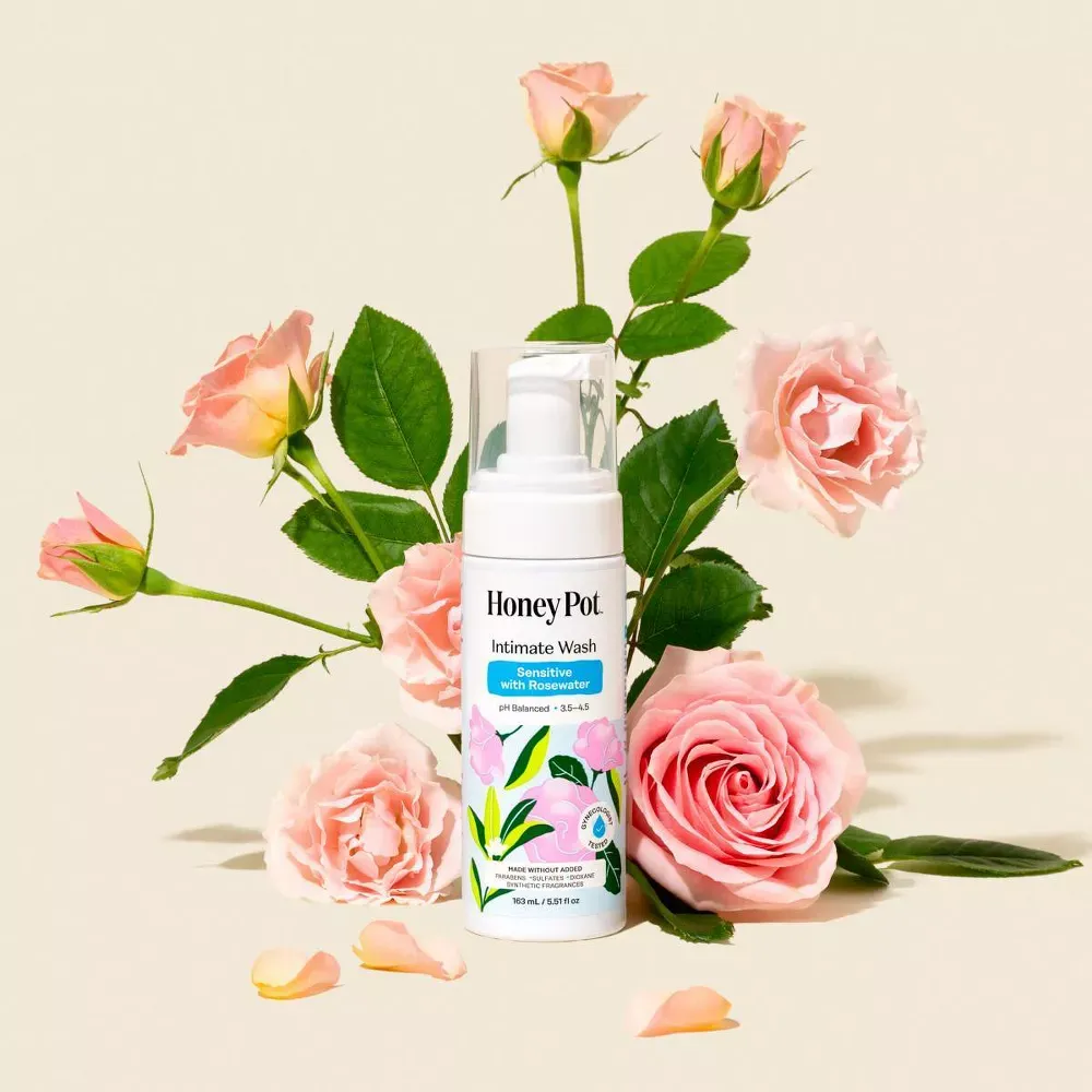 The Honey Pot Company Intimate Wash - Sensitive with Rosewater - 5.51 fl oz 2.webp
