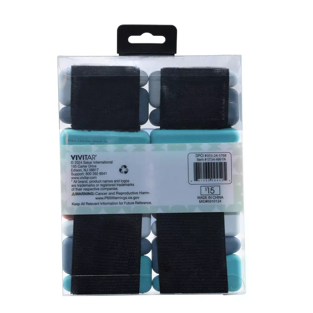 2pk Adjustable Weights Vivitar Ankle & Leg Weights, 2 lbs Pair, Iron, Blue 7.webp