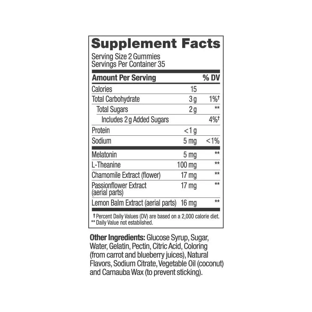 OLLY Extra Strength Sleep Gummies with 5mg Melatonin - Blackberry Zen - 70ct 6.webp