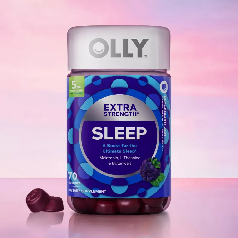 OLLY Extra Strength Sleep Gummies with 5mg Melatonin - Blackberry Zen - 70ct 2.webp