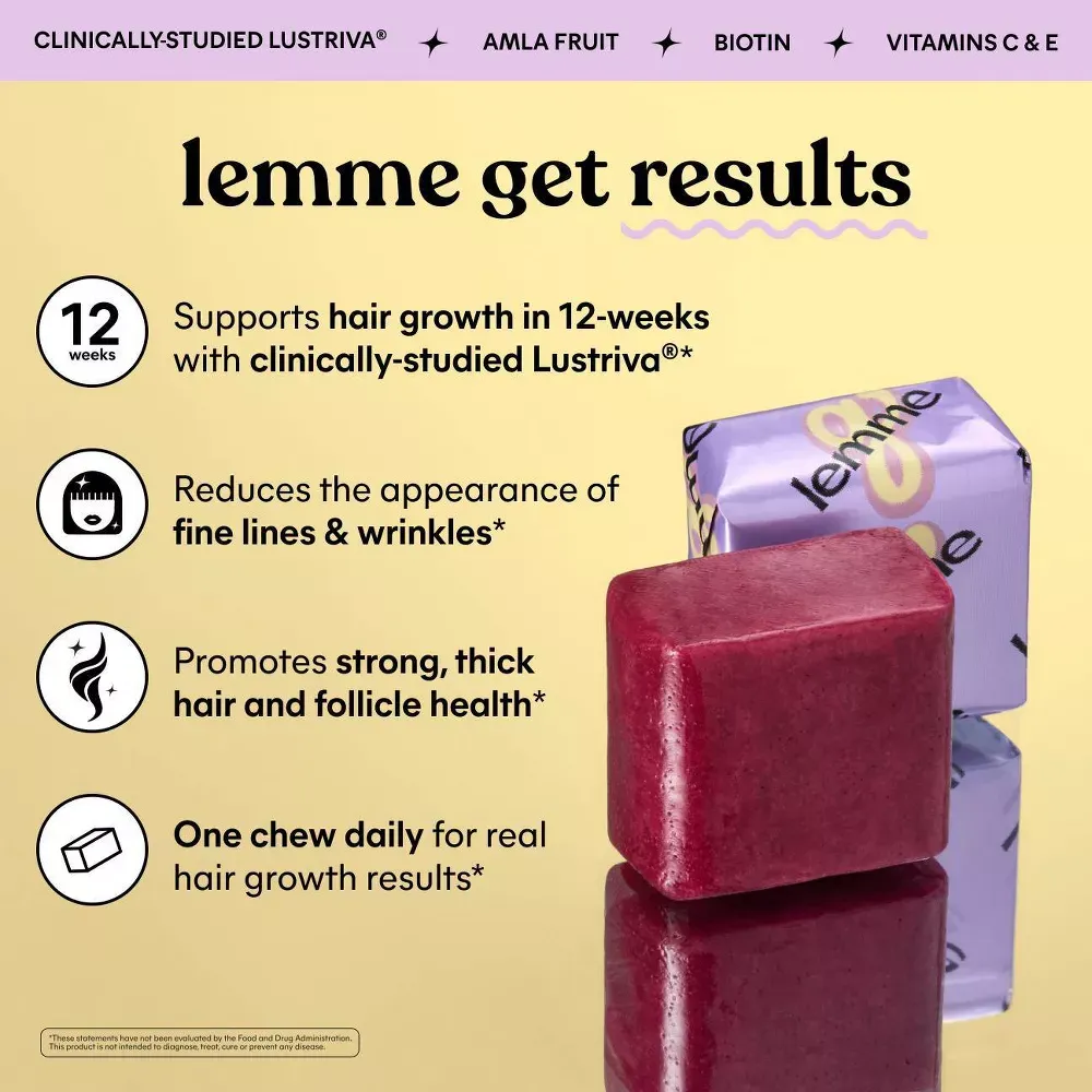 Lemme Grow Soft Chews - Hair Growth & Skin Support 3.webp