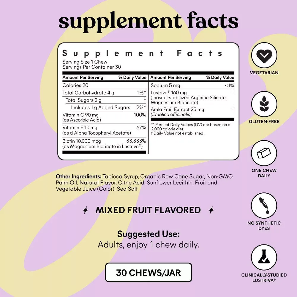Lemme Grow Soft Chews - Hair Growth & Skin Support 9.webp