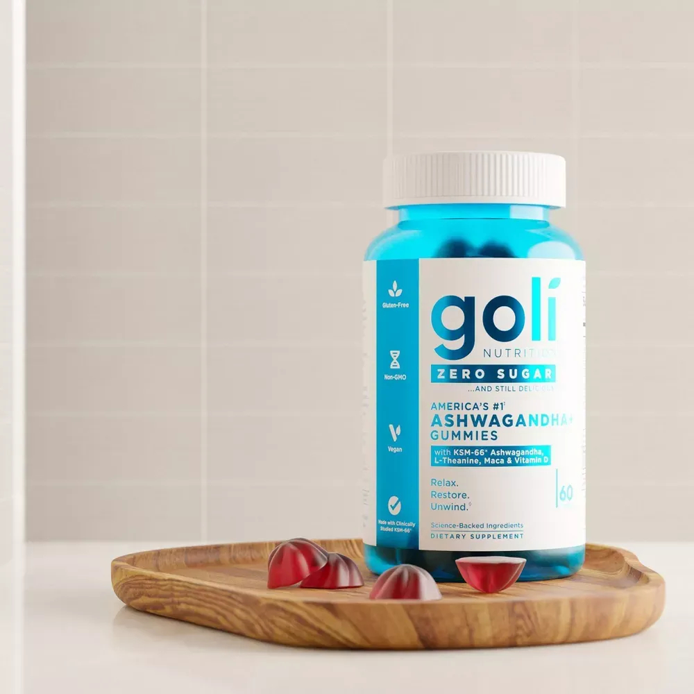 Goli Nutrition Ashwagandha Sugar Free Dietary Supplement Vegan Gummies - 60ct 3.webp
