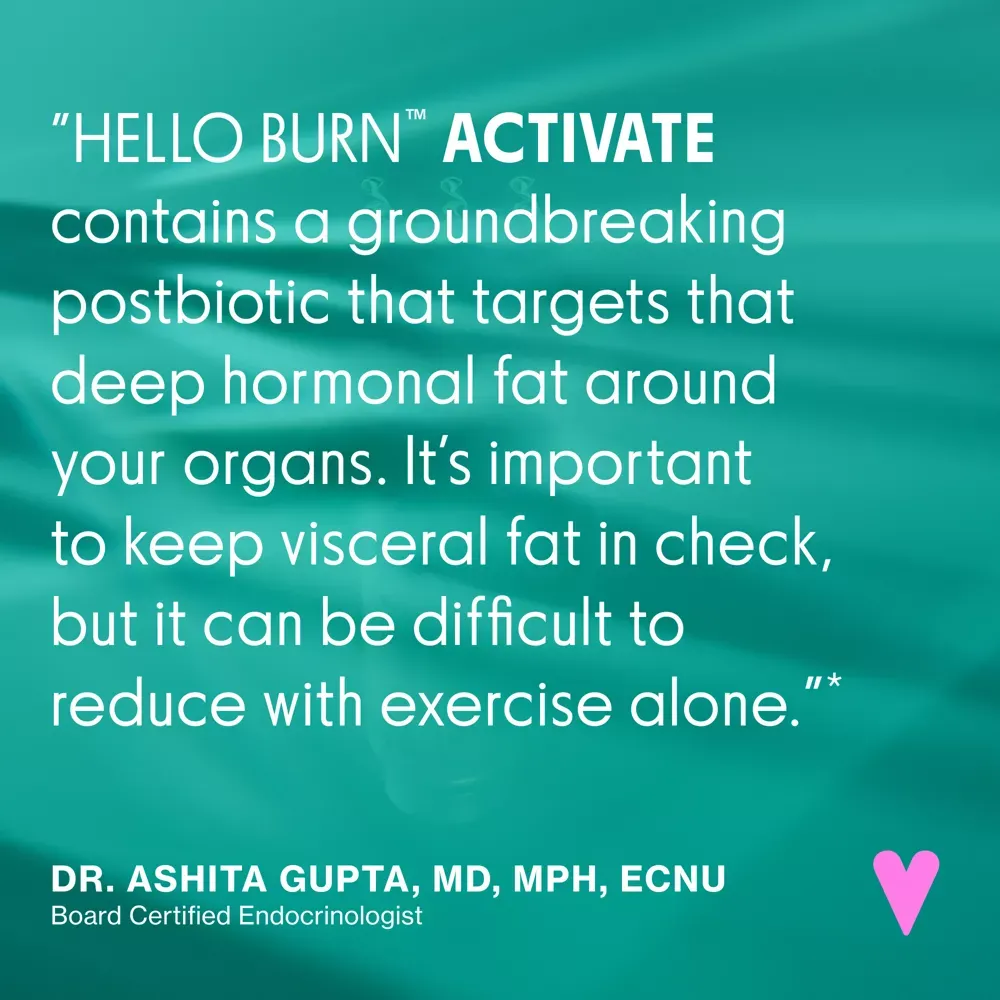 Love Wellness Hello Burn Activate Visceral Fat Burner Vegan Dietary Supplements - 30ct 7.webp
