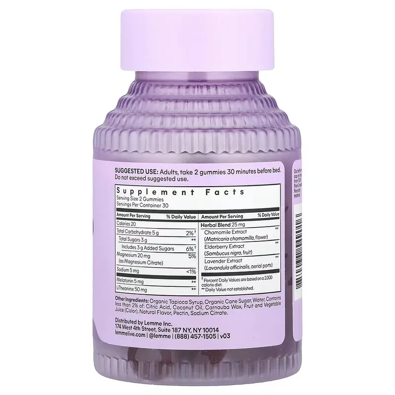 Lemme Sleep Tight Gummies - Melatonin & Magnesium (60 Gummies) 2.webp