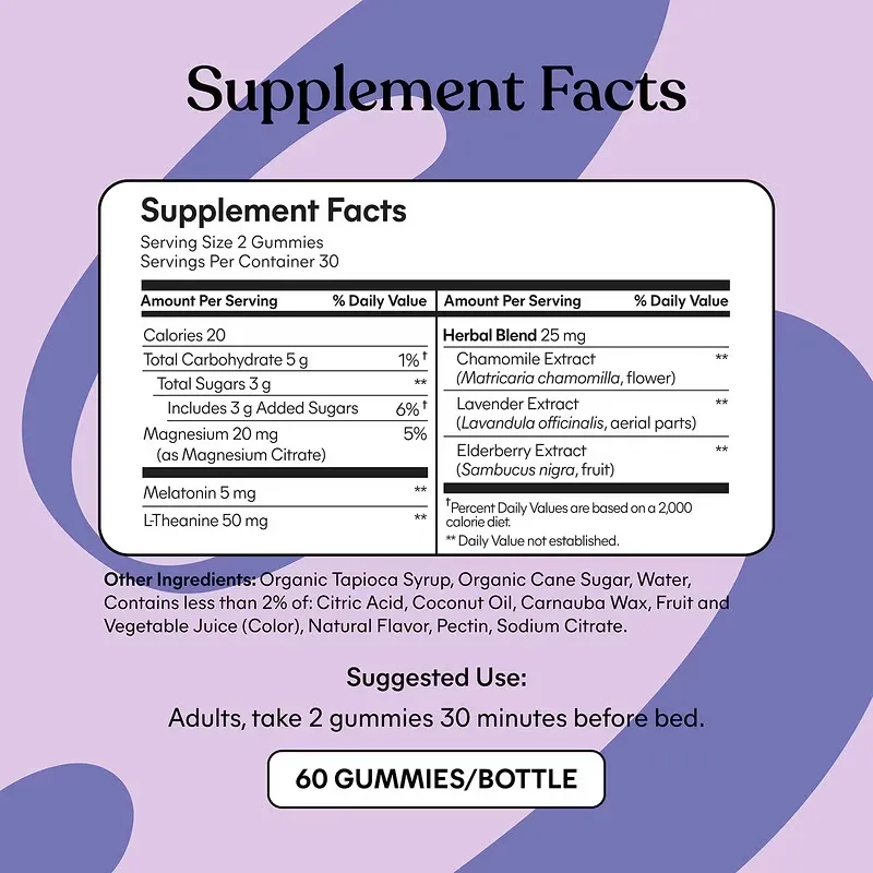 Lemme Sleep Tight Gummies - Melatonin & Magnesium (60 Gummies) 6.webp