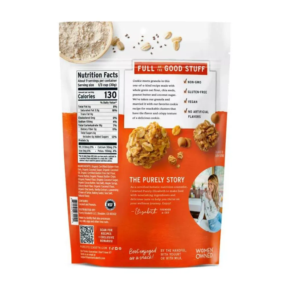 Purely Elizabeth Peanut Butter Cookie Granola - 9oz 2.webp