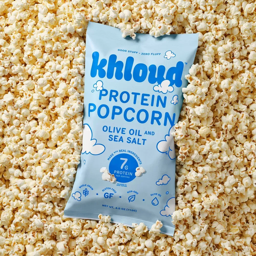 Khloud Olive Oil and Sea Salt Protein Popcorn - 4oz 3.webp