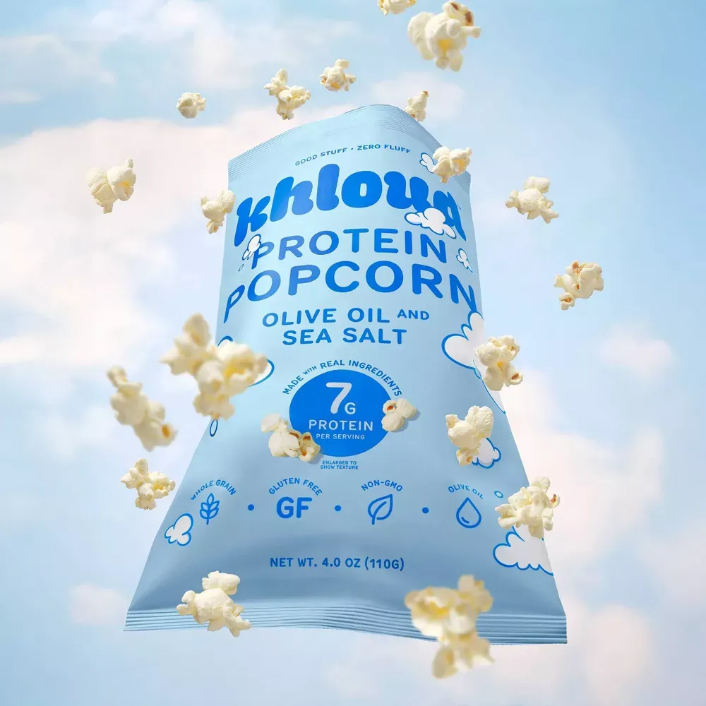 Khloud Olive Oil and Sea Salt Protein Popcorn - 4oz 4.webp