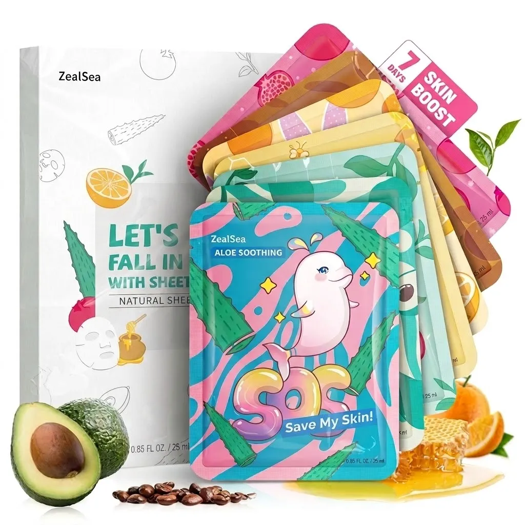ZealSea Let's Fall In Love with Sheet Maks - Natural Sheet Mask (7 pcs * 25ml)