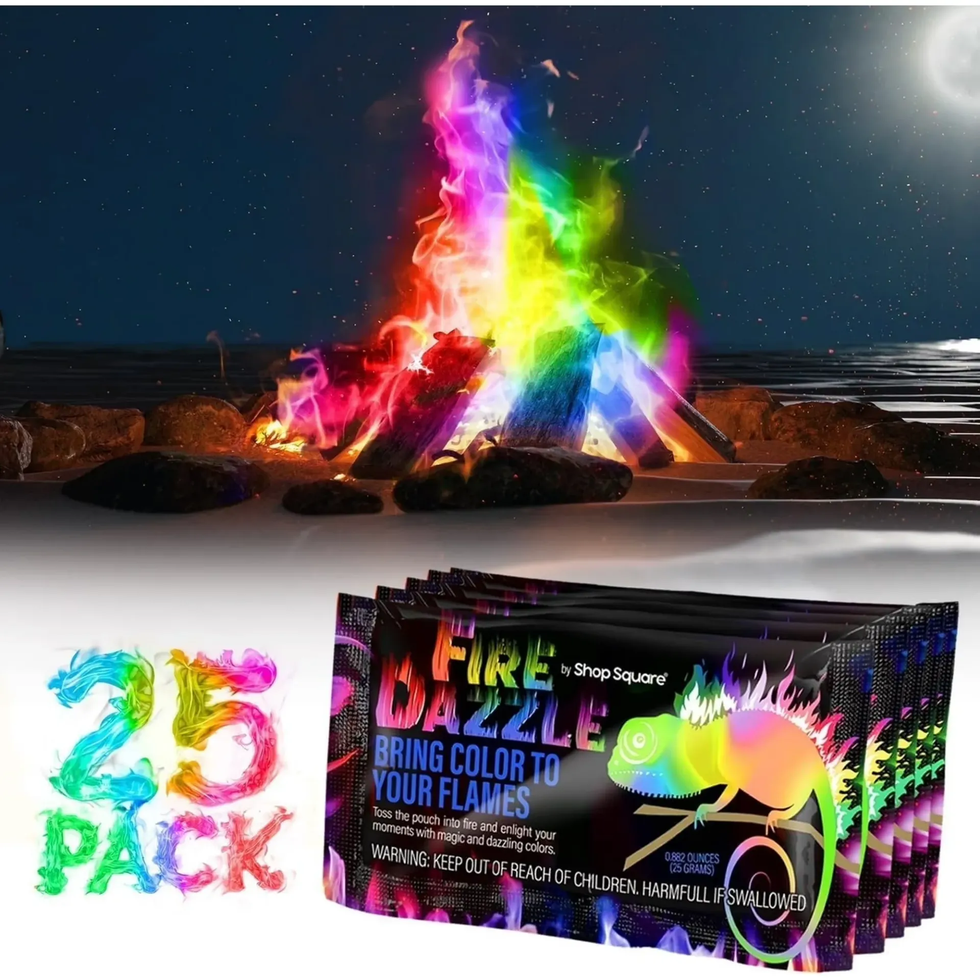 [LST-00008] Shop Square® Fire Dazzle (25 Single Pouches)