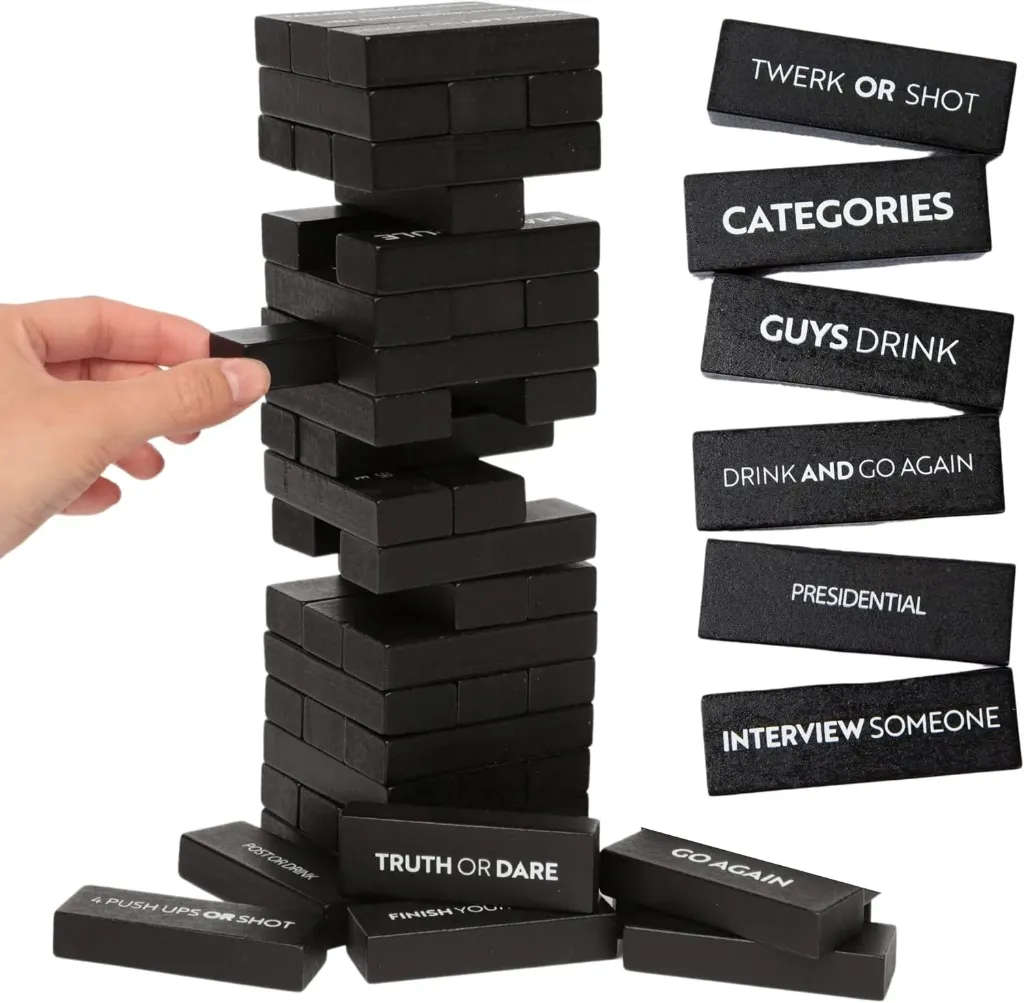 [GMS-00024] Buzzed Blocks - A Drinking Game Black Edition (54 Pieces)
