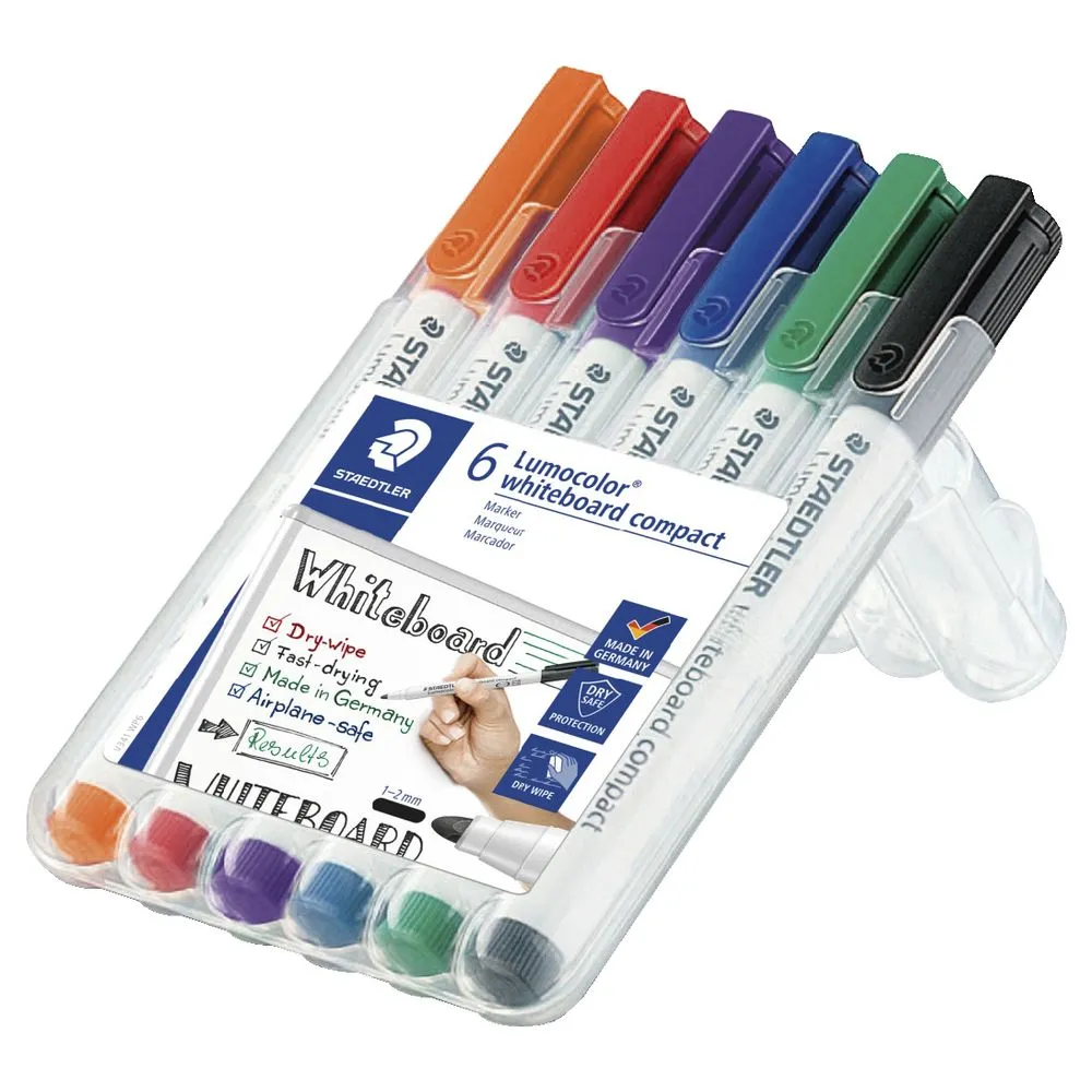 [ST-00006] Staedtler Lumocolor® Whiteboard Compact Markers (6 Pack)