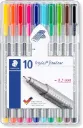 Staedtler Triplus® Triangular Fineliner Markers 0.3mm (10 Pack)