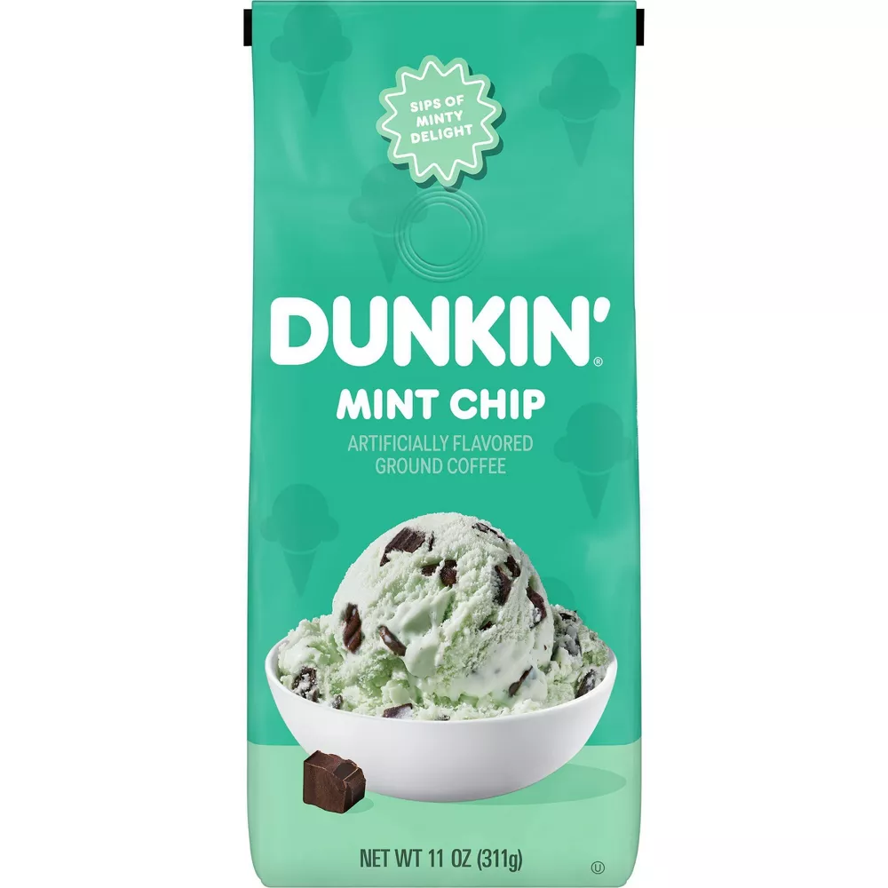 [COF-00001] Dunkin'®: Mint Chip Flavored - Dark Roast Ground Coffee (11oz)