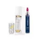 SodaStream® Terra Sparkling Water Maker White & Gold with CO2 and Carbonating Bottle