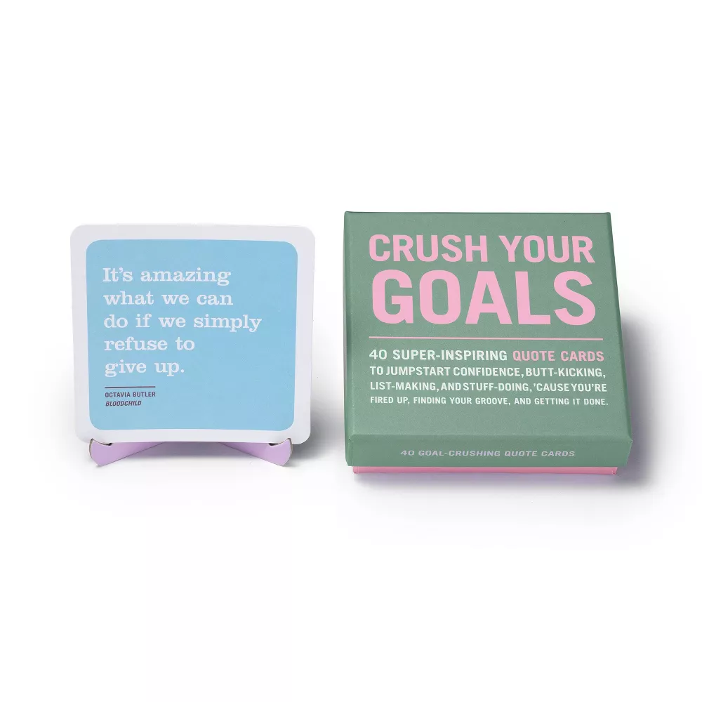 [ST-00018] Crush Your Goals 40 Super-Inspiring Quote Cards
