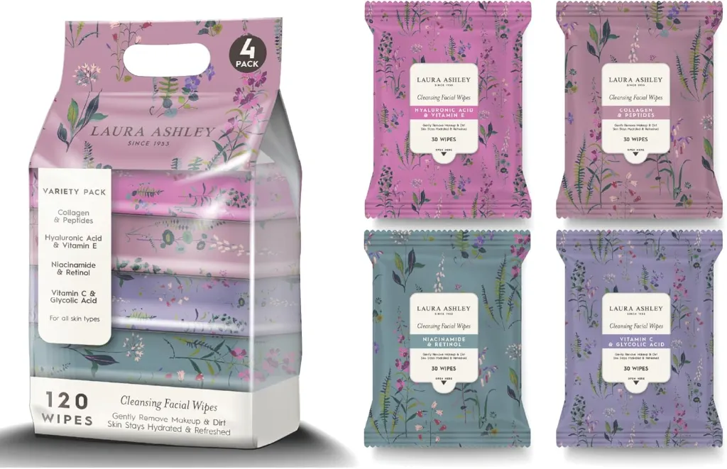 [PSC-00009] Laura Ashley: Cleansing Facial Wipes - 120 count ( 4 pack )