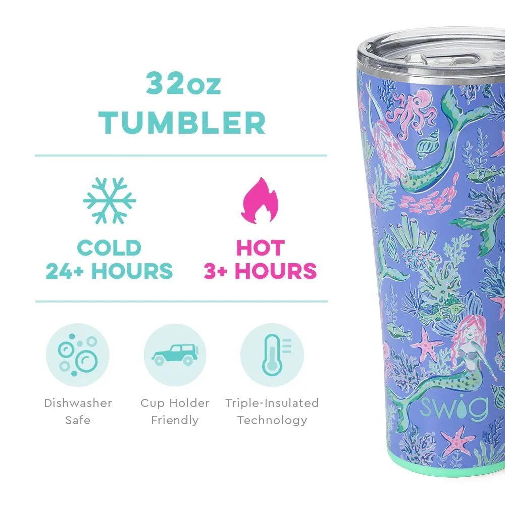 [DRK-00049] Swig:Insulated Stainless Steel Tumbler -Mermaids ( 32 oz )